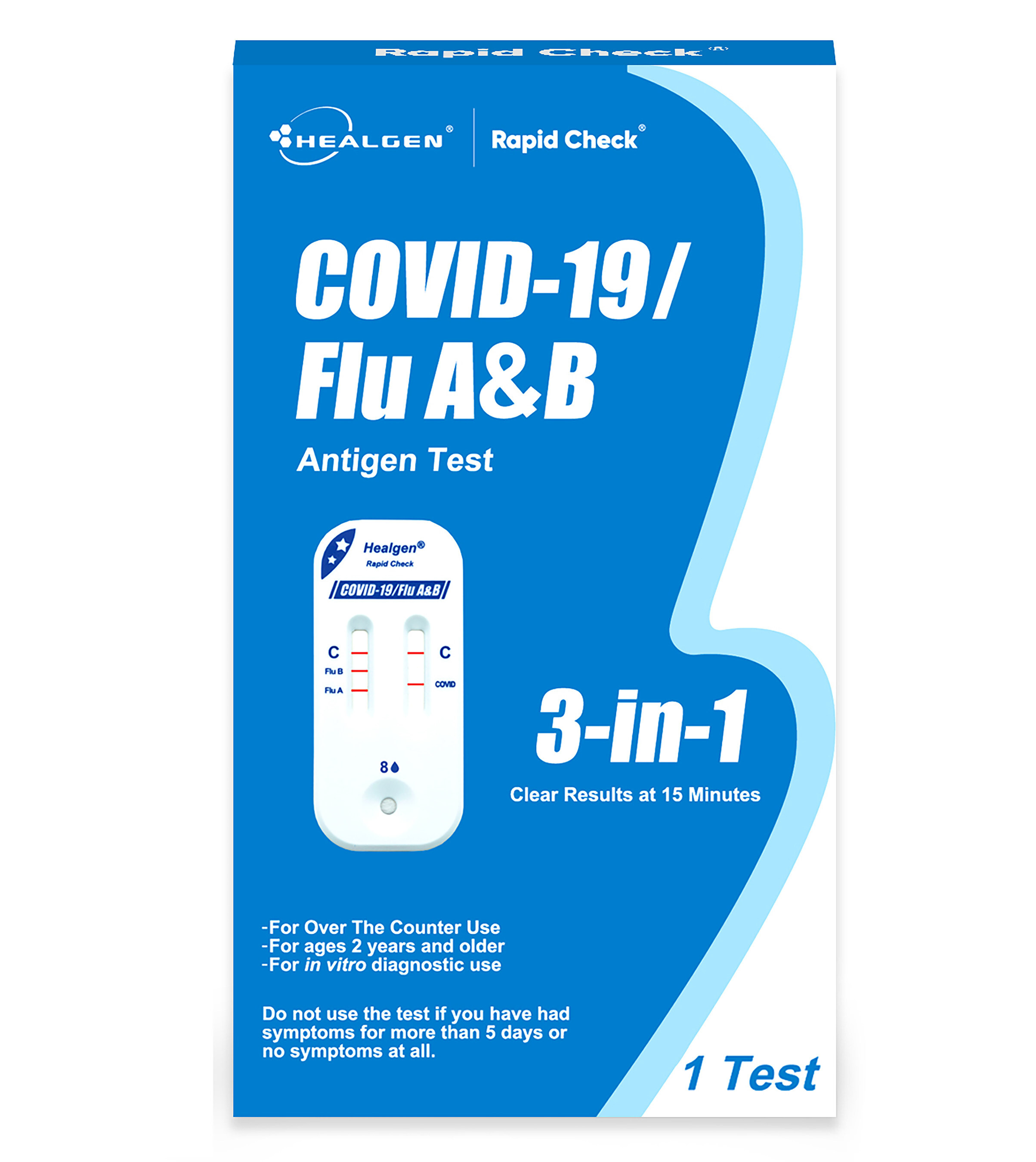 Healgen Rapid Check® COVID-19/Flu A&B Combo Test Product