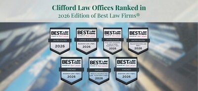 Clifford Law Offices is Ranked in the 2026 Edition of Best Law Firms®