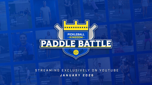 Pickleball Kingdom Paddle Battle streaming on YouTube January 2026.
