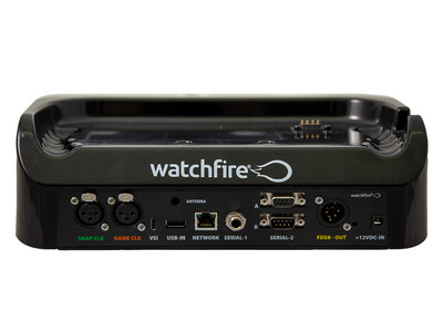 Touch Connect features a compact docking station, ideal for press boxes and scorer's tables.