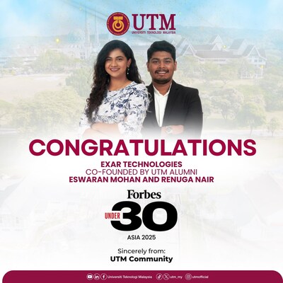 Eswaran Mohan and Renuga Nair, have earned a place on the Forbes 30 Under 30 Asia 2025 list. Eswaran Mohan and Renuga Nair, have earned a place on the Forbes 30 Under 30 Asia 2025 list.