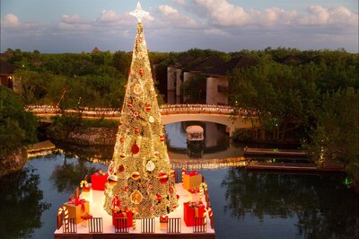 Christmas tree at Fairmont Mayakoba, Riviera Maya