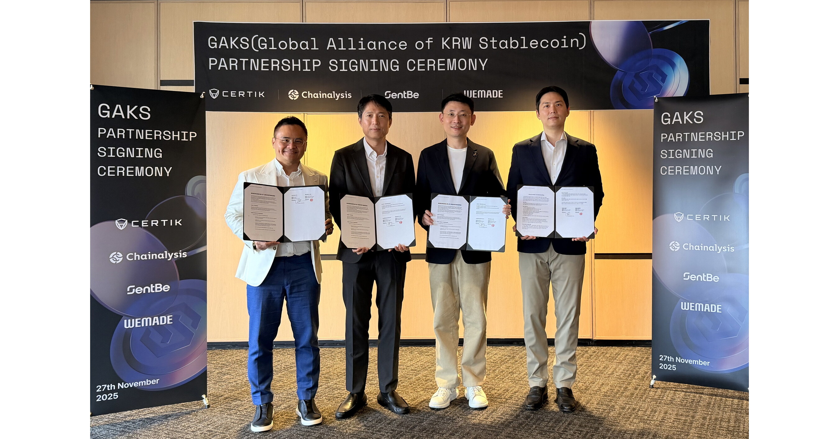 WEMADE Joins Forces with Chainalysis, CertiK and SentBe to Form Global Alliance for Korean Won Stablecoin