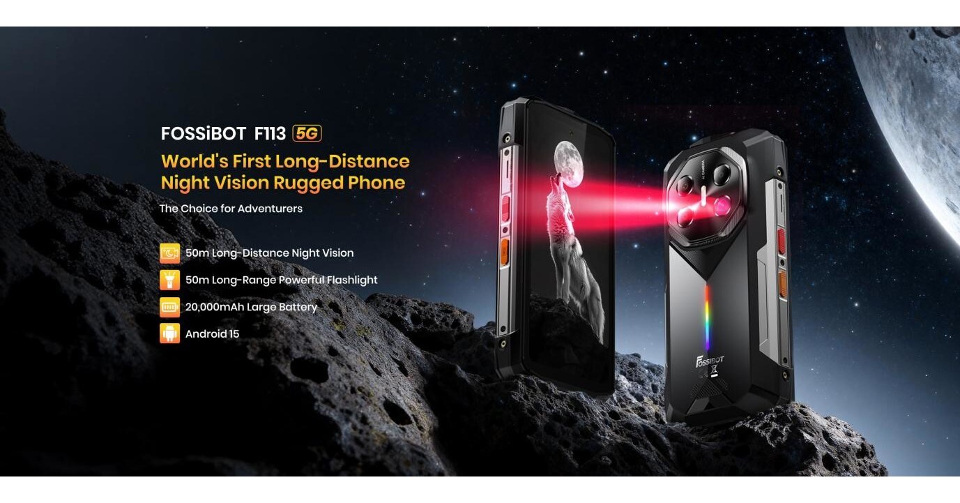 FOSSiBOT unveils F113: The World's First 50m Ultra-Long-Distance Infrared Night Vision Rugged Smartphone