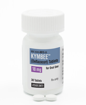 KYMBEE™ (deflazacort) Tablets. Upsher-Smith Laboratories, LLC. Not actual size.