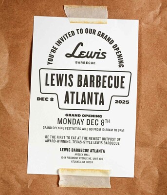 Lewis Barbecue Fires Up Atlanta with World's First Rooftop Smokehouse Opening Dec. 8
