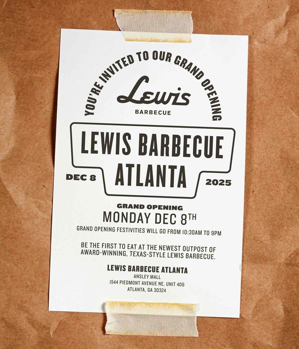 Lewis Barbecue Fires Up Atlanta with World's First Rooftop Smokehouse Opening Dec. 8