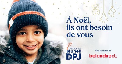 À Noël, les jeunes de la DPJ ont besoin de vous. La campagne de Noël de la Fondation des jeunes de la DPJ permet d’offrir une aide aux jeunes vulnérables tout au long de l’année. (Groupe CNW/Fondation des jeunes de la DPJ)
