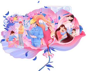 Female model workers sharing expertise with enterprises