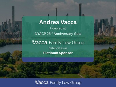 Andrea Vacca is honored at the New York Association of Collaborative Professionals’ 25-Year Anniversary Gala as Vacca Family Law Group serves as a Platinum Sponsor. Andrea Vacca is honored at the New York Association of Collaborative Professionals’ 25-Year Anniversary Gala as Vacca Family Law Group serves as a Platinum Sponsor.