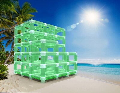Image of Jungle Gym like 3D Structure for Solar Power Generation