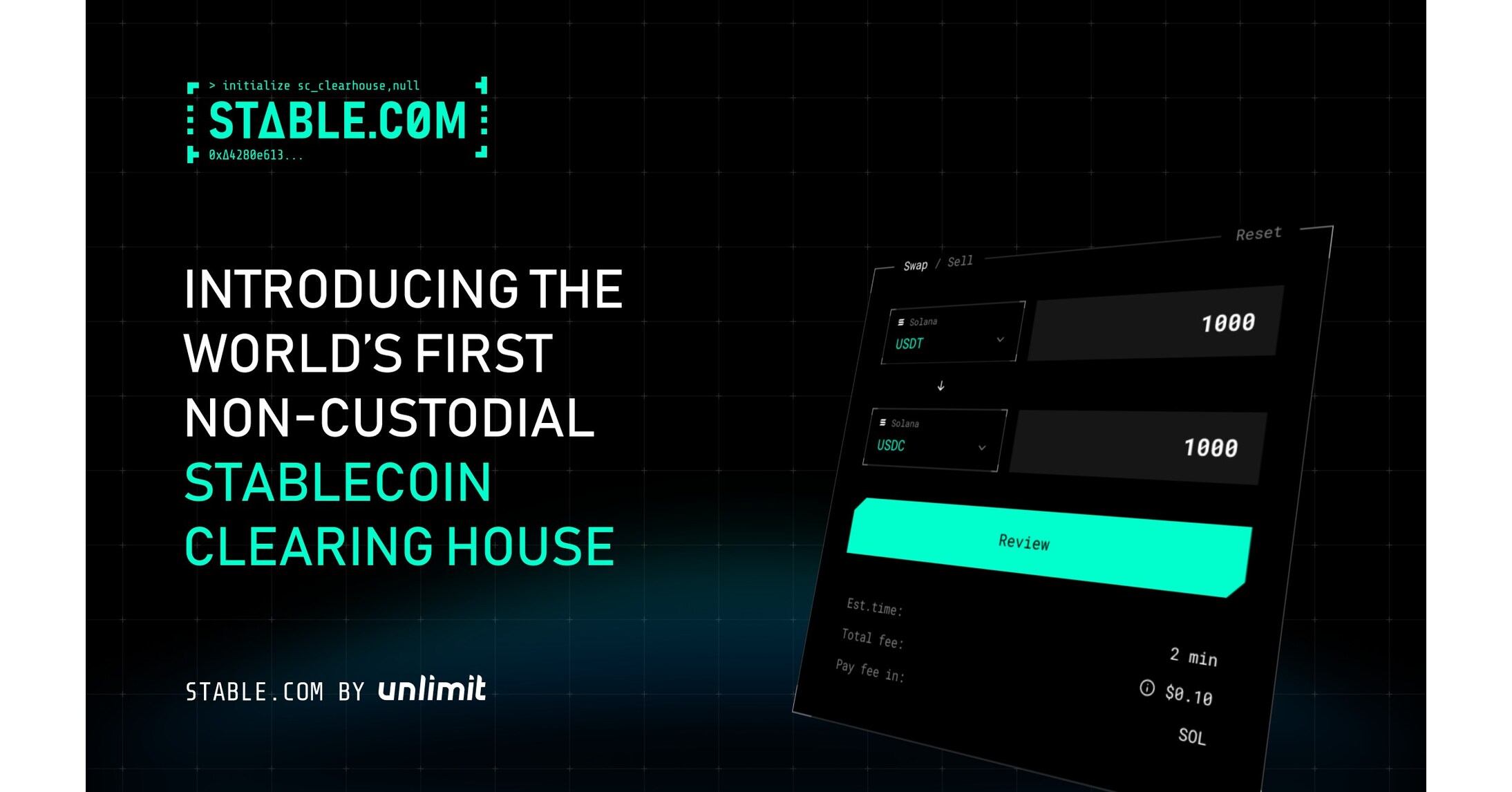 Unlimit Launches Stable.com, the First Platform Purpose-Built to act as a  Decentralized Stablecoin Clearing House