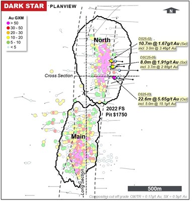 Figure 4: Dark Star Plan Map (CNW Group/Orla Mining Ltd.)