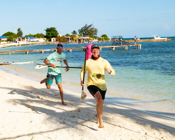 Sprint finish for the paddleboard race