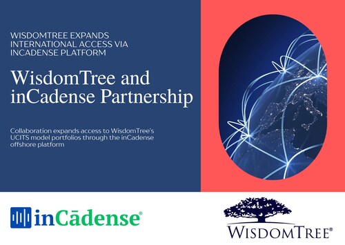 Collaboration expands access to WisdomTree’s UCITS model portfolios through the inCadense offshore platform.