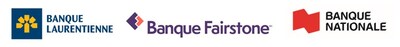 Logos de la Banque Laurentienne, de la Banque Fairstone et de la Banque Nationale (Groupe CNW/Banque Laurentienne du Canada)