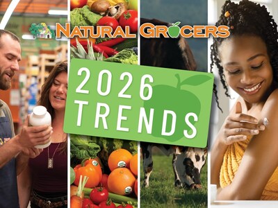 A glimpse at 2026’s top trends from Natural Grocers—health, beauty, food, and sustainability come together.