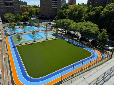 LG and Trust for Public Land support an integrated approach to accessible outdoor spaces, believing that green spaces are essential to promoting mental and physical well-being. The photo provided of a Bronx, NY schoolyard has been revitalized to help connect people with nature and with one another. CREDIT: Maddalena Polletta, courtesy of Trust for Public Land