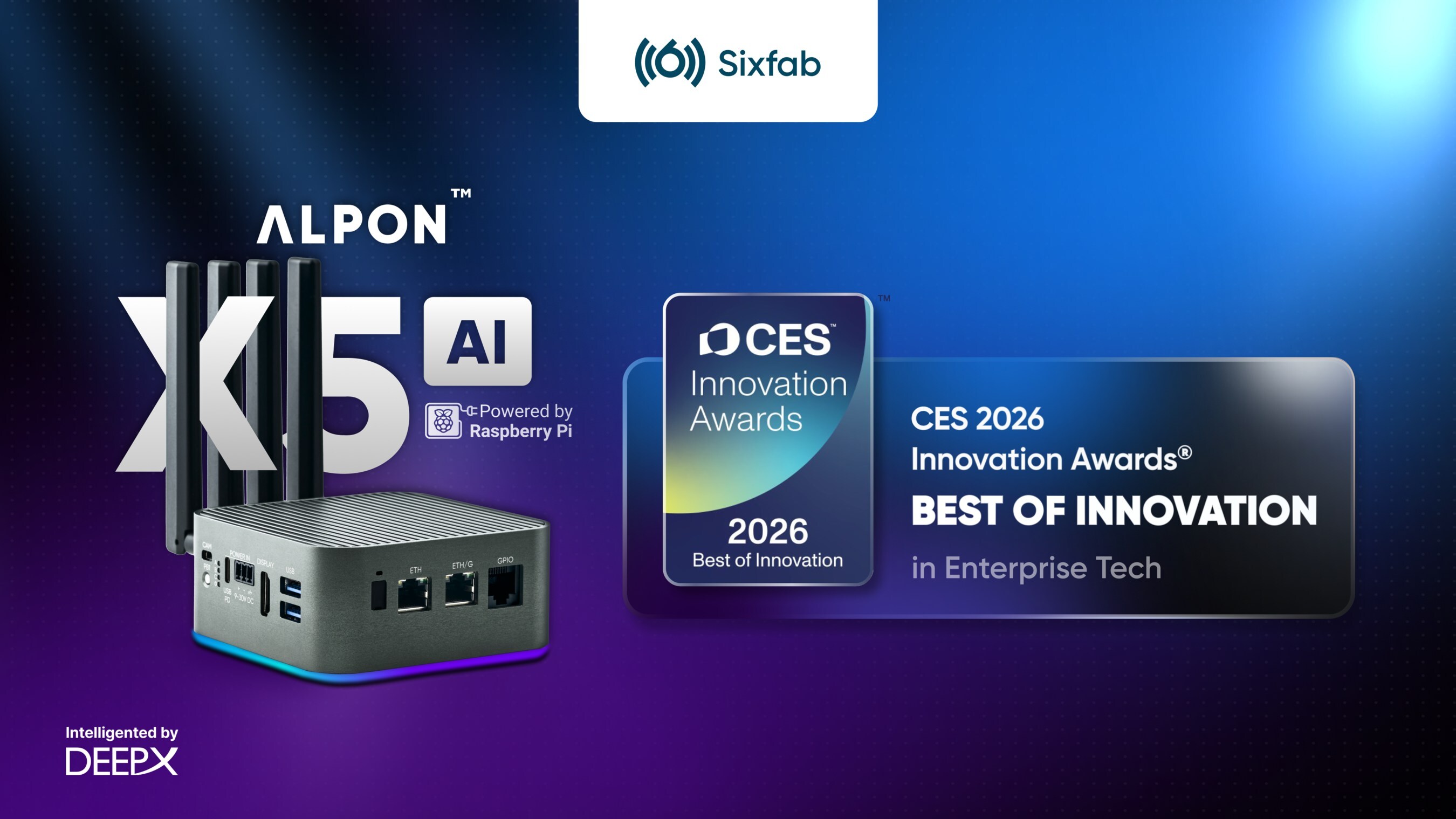 Sixfab's ALPON X5 AI Named CES 2026 