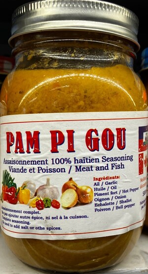 Avis de ne pas consommer le mélange d'assaisonnement 100 % haïtien de marque Pam Pi Gou vendu par l'entreprise La Foire des Antilles