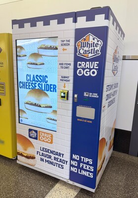 Travelers at Boston Logan International Airport can now grab White Castle's hot and tasty beef and chicken Sliders on demand through new automated kiosk partnership