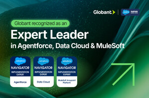 Globant Recognized by Salesforce For Achieving Expert-level Implementation in Next-Gen Platforms: MuleSoft, Data Cloud and Agentforce