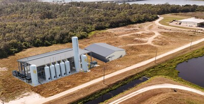 Rendering of Manatee County’s first landfill gas-to-renewable natural gas facility, a $50 million project led by Nopetro Energy, with construction starting in 2026 and operations planned for 2027.