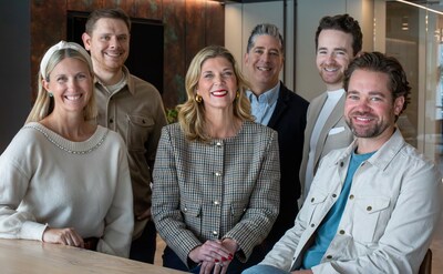 SCC's New Executive Leadership Team (L-R): Kristin Galbraith, Executive Director, Creative; Joe Raser, Chief Strategy Officer; Amy Cesta, Chief Client Officer; Craig Miller, Chief Creative Officer; Jack Hennessy, Executive Director, Media; Ben Behrman, President and CEO
