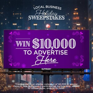 OUTFRONT Media Announces Local Business Sweepstakes for a Total of $100,000 of Media Heading Into the Holiday Season