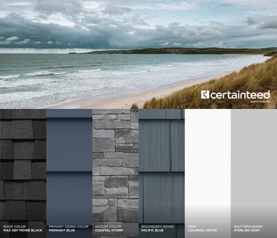 CertainTeed's Home Color Palette of the Year: Coastal Current