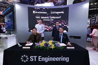 Memorandum of Collaboration (MOC) between Blackpanda and ST Engineering inked at GovWare 2025 by Gene Yu, Founder & CEO, Blackpanda; Victor Tan, Managing Director, SEA, Blackpanda; Lim Meng Hwee, Senior VP/Head, Cyber Solutions & Infrastructure, ST Engineering; Goh Eng Choon, President of Cyber, ST Engineering. Memorandum of Collaboration (MOC) between Blackpanda and ST Engineering inked at GovWare 2025 by Gene Yu, Founder & CEO, Blackpanda; Victor Tan, Managing Director, SEA, Blackpanda; Lim Meng Hwee, Senior VP/Head, Cyber Solutions & Infrastructure, ST Engineering; Goh Eng Choon, President of Cyber, ST Engineering.