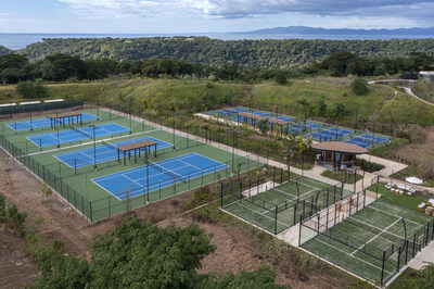 Four Rebound Ace hard surface tennis courts; six pickleball courts and two padel courts - the world's fastest growing sport. Four Rebound Ace hard surface tennis courts; six pickleball courts and two padel courts - the world's fastest growing sport.