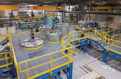SRC’s Rare Earth Processing Facility includes monazite processing, separation of rare earths and metal smelting and will be North America’s first fully integrated, commercial-scale rare earth processing and metals facility when operational in early 2027. (Copyright SRC) (CNW Group/Saskatchewan Research Council)