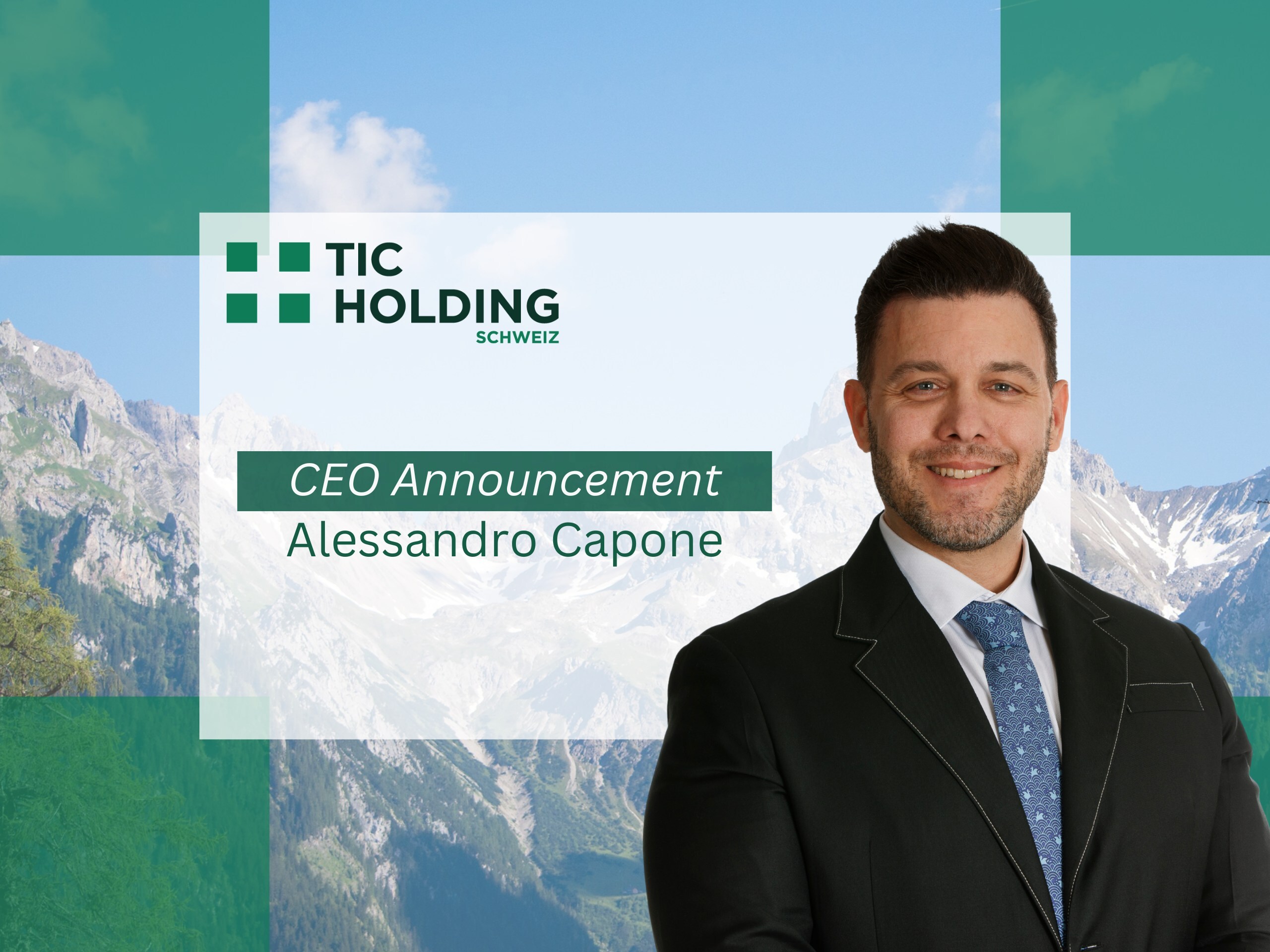 Nomination d'Alessandro Capone au poste de CEO de TIC Holding Schweiz AG