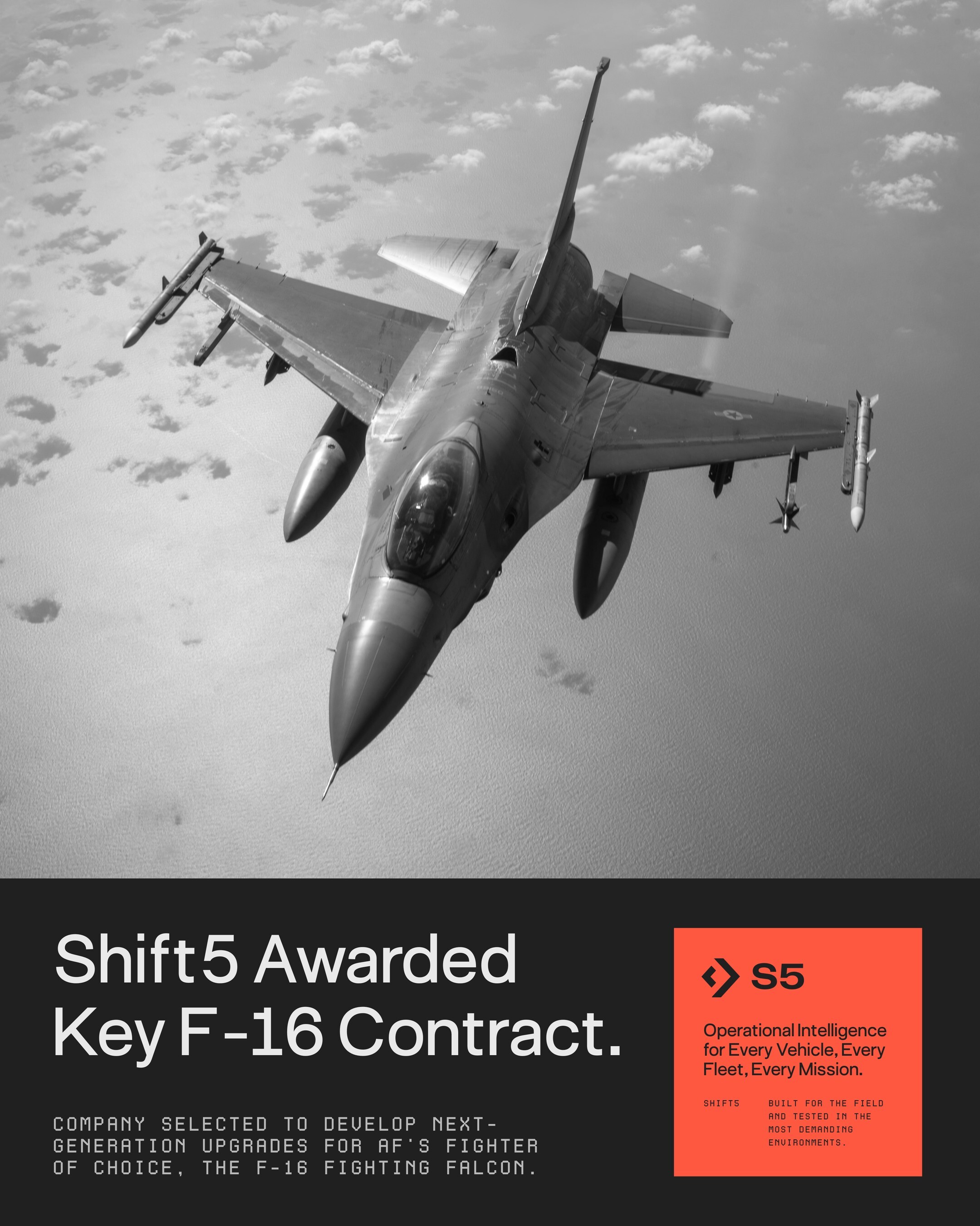 Shift5 Awarded Key Contract for AF's Fighter of Choice, the F-16 Fighting Falcon