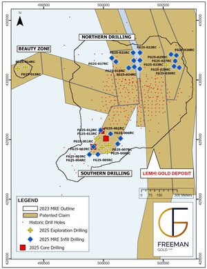 FREEMAN GOLD REPORTS DRILL RESULTS FROM EXPANDED 2025 PROGRAM - INCLUDING 3.1 G/T OVER 8.0 METRES AND 1.6 G/T OVER 7.6 METRES