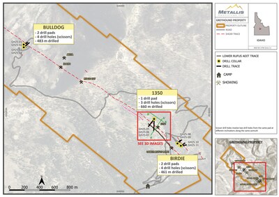 Figure 1: Plan View Map of Drill Program (CNW Group/Metallis Resources Inc.)