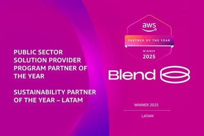 Blend360 recognized as Sustainability Partner of the Year – LATAM  and Public Sector Solution Provider Program Partner of the Year winner, one of many AWS Partners around the globe that help their customers drive innovation.
