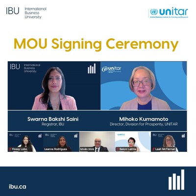 UNITAR and IBU Forge Strategic Partnership. (CNW Group/International Business University)