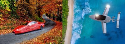 Switchblade Flying Car (rendering) - The Switchblade fits a standard garage and is driven to a nearby airport using highways or local roads. There, it transforms from driving to flying mode in three minutes at the push of a button.