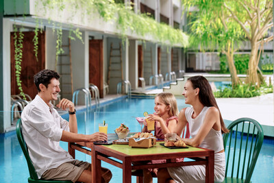 pool side family friendly dining at four points by sheraton bali kuta