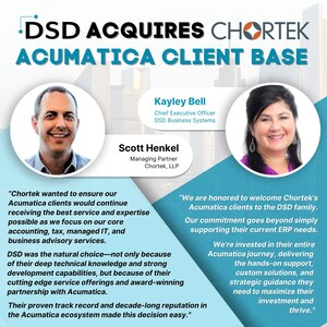 DSD Business Systems Acquires Acumatica Client Base of Chortek, LLC