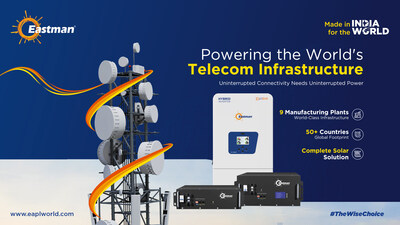 Powering telecom excellence: Eastman’s latest Hybrid Inverters and Lithium Battery portfolio built for global, high-performance deployments. Powering telecom excellence: Eastman’s latest Hybrid Inverters and Lithium Battery portfolio built for global, high-performance deployments.