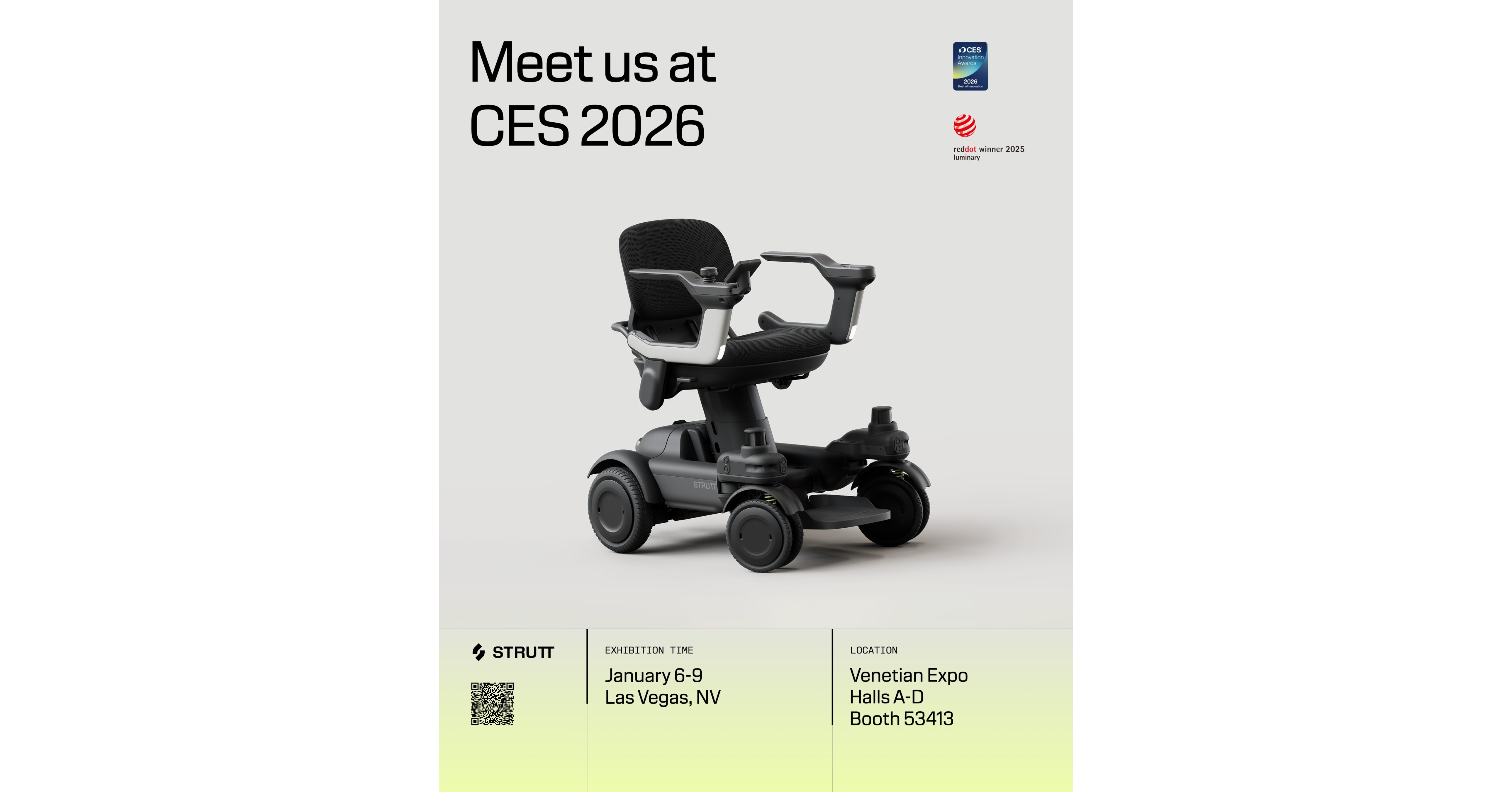 Strutt ev¹ the CES 2026 Best of Innovation Winner Announces Super Early Bird Begins