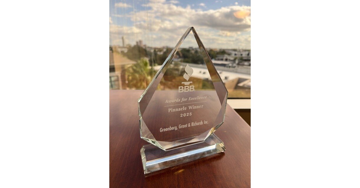 Greenberg, Grant & Richards Honored with Back-to-Back BBB Pinnacle Awards for Excellence in Business Ethics and Performance