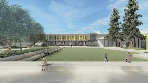 PAUSD Greene Middle School Campus Rendering by LPA Design Studios