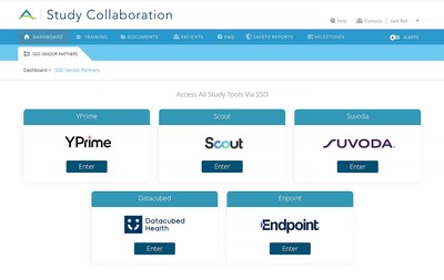 Advarra's partner applications dashboard within its Study Collaboration solution