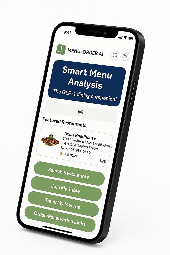MENU-ORDER AI landing page