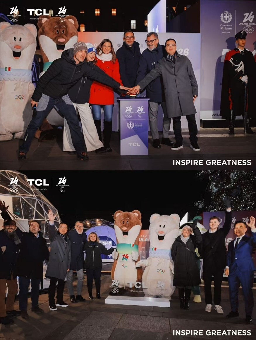 TCL Unveils 'Wishes for Greatness' Winter Wonderland with Lighting Ceremony for the Tree of the Games in Milan