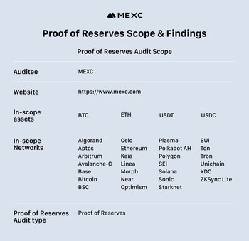 Proof of Reserves Scope & Findings